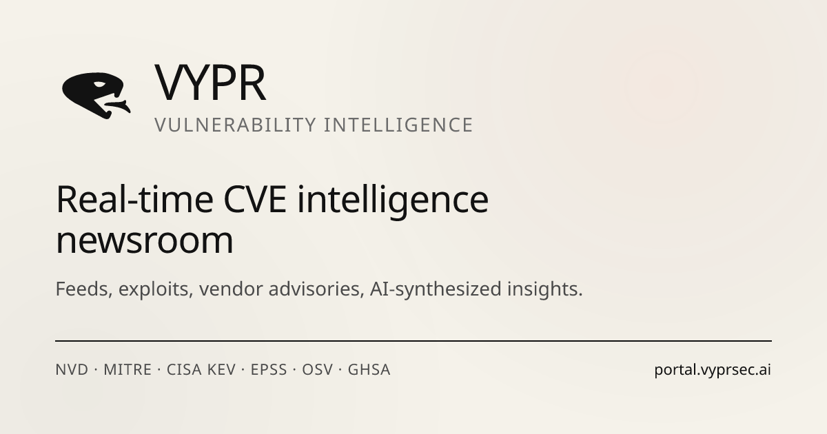 VYPR — Vulnerability Intelligence